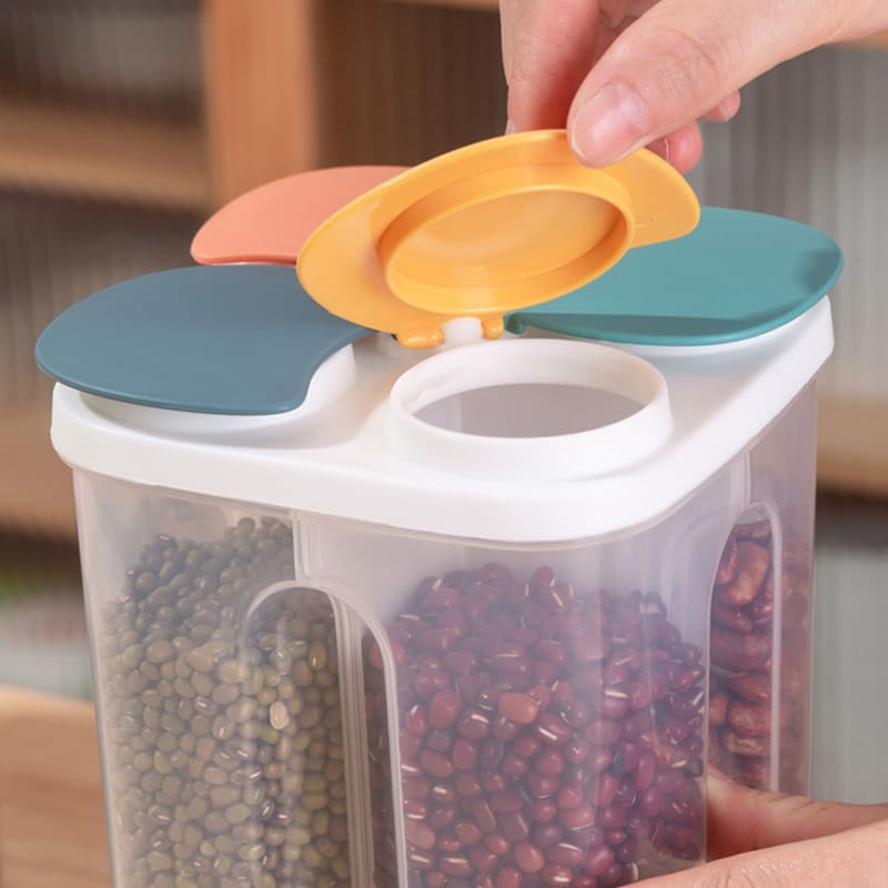 Dispensador Porta Alimentos e Cereais com Divisórias Homedec
