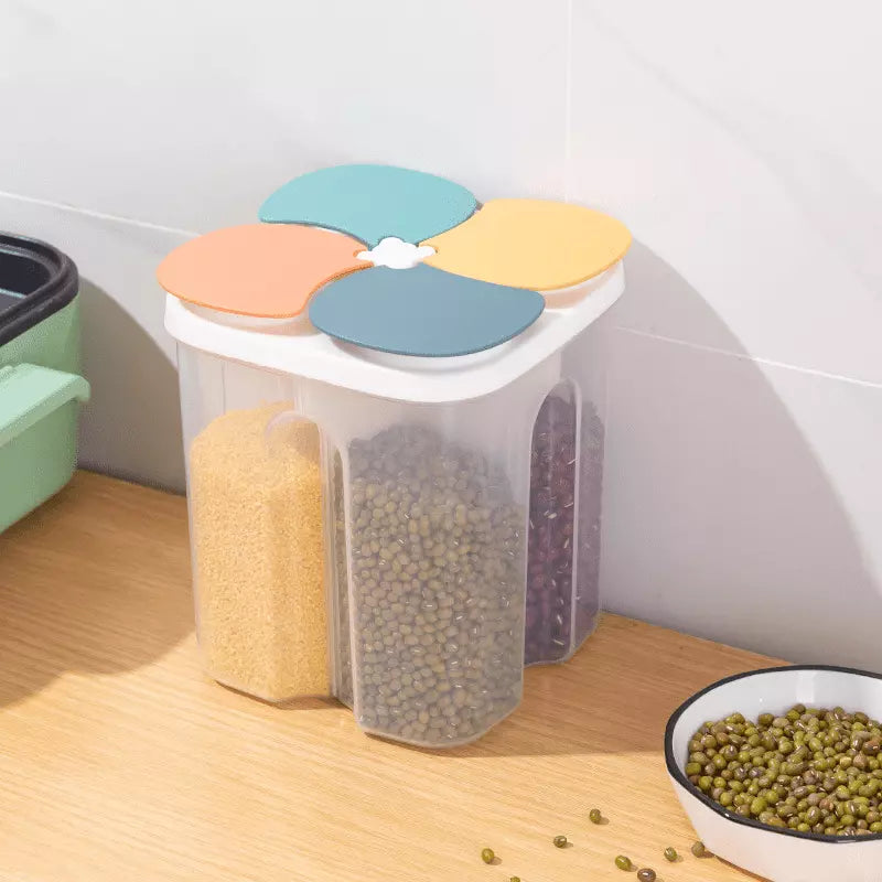 Dispensador Porta Alimentos e Cereais com Divisórias Homedec