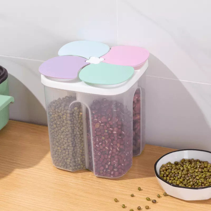 Dispensador Porta Alimentos e Cereais com Divisórias Homedec