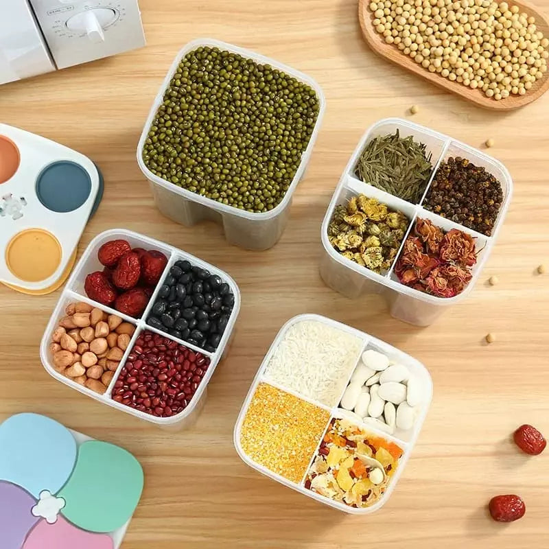 Dispensador Porta Alimentos e Cereais com Divisórias Homedec