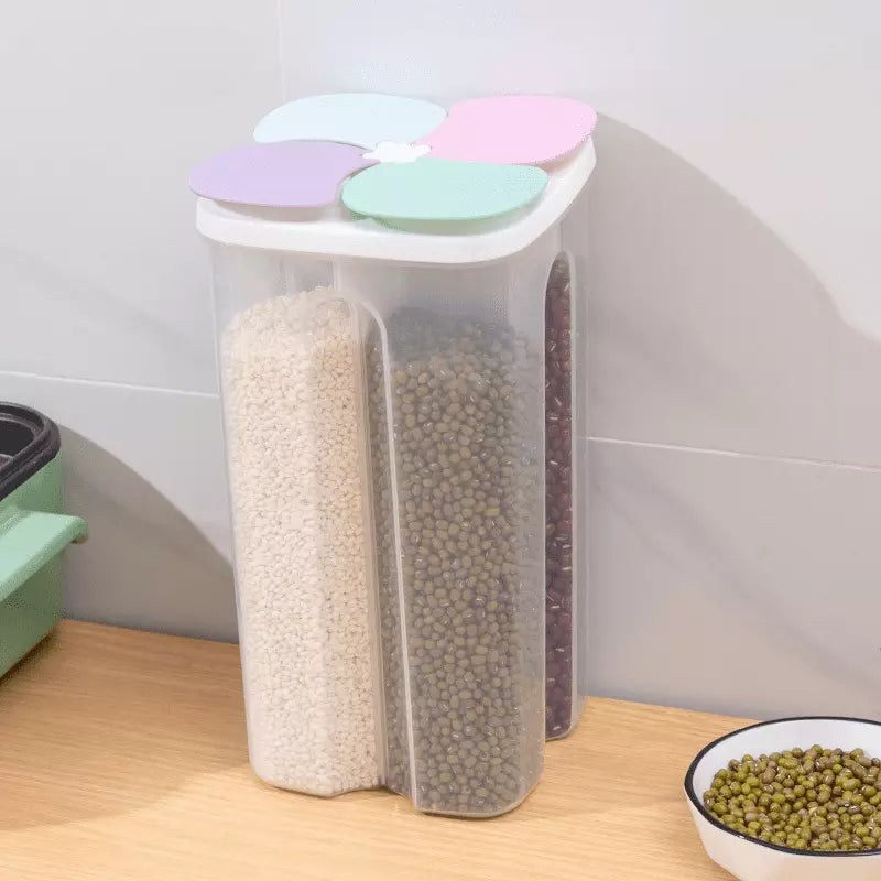 Dispensador Porta Alimentos e Cereais com Divisórias Homedec