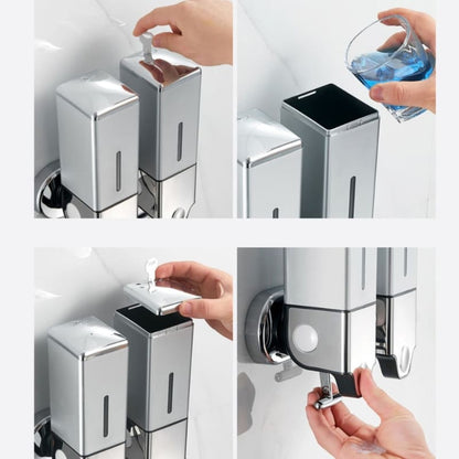 Dispenser de Sabonete Líquido Shampoo Condicionador Quadrado Homedec