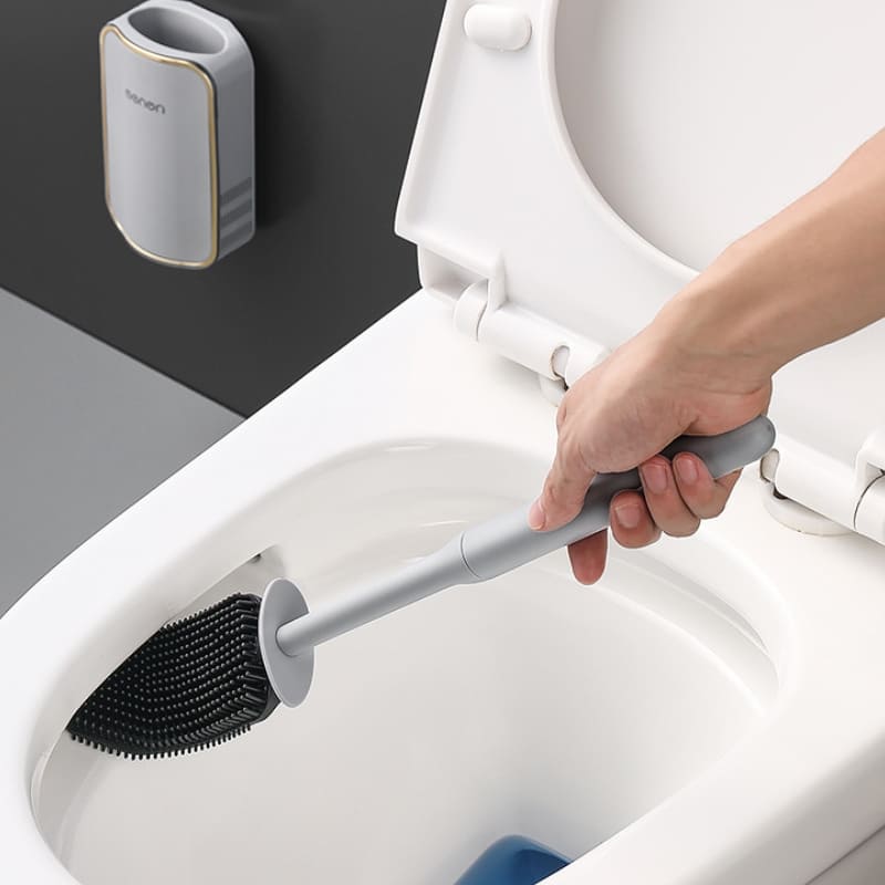 Escova Sanitária para Banheiro Silicone com Suporte Homedec