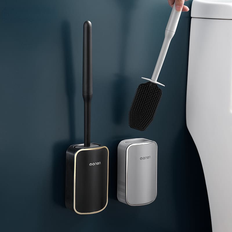 Escova Sanitária para Banheiro Silicone com Suporte Homedec