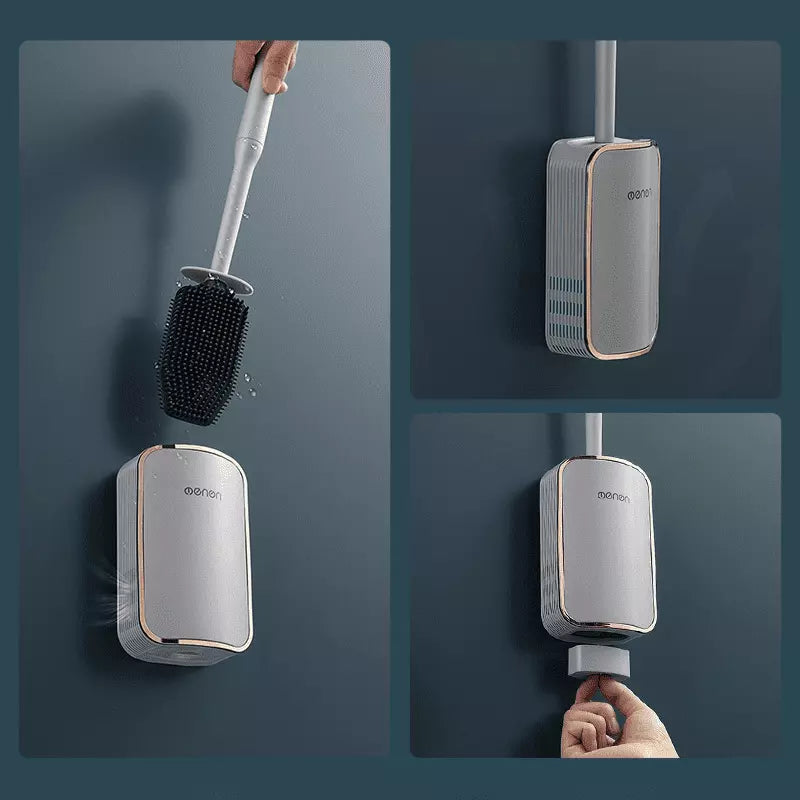 Escova Sanitária para Banheiro Silicone com Suporte Homedec