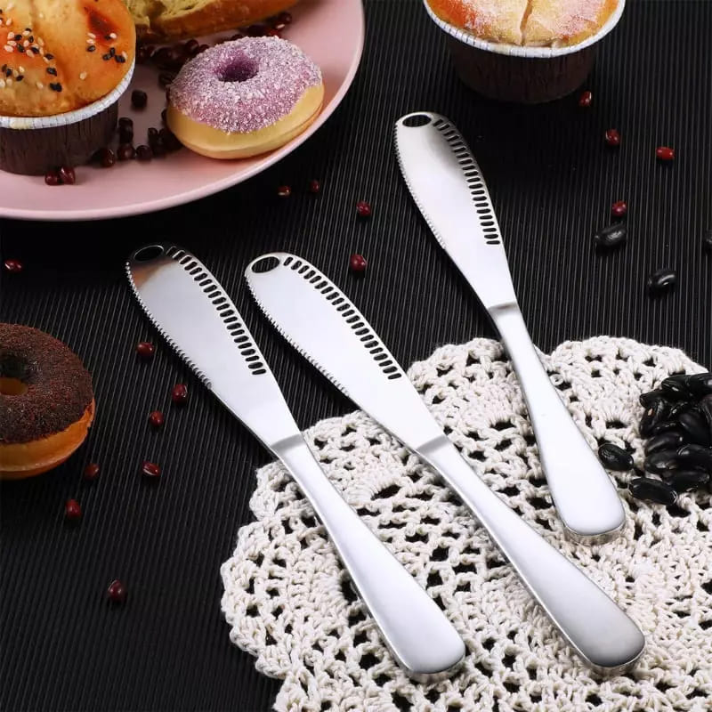 Espátula de Inox para Manteiga Faca Serrilhada Homedec