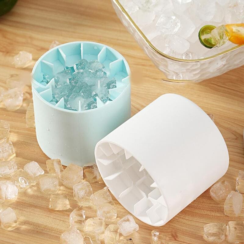 Forma de Gelo de Silicone Redonda com Tampa Homedec