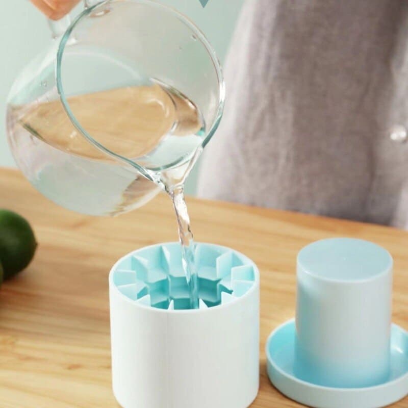 Forma de Gelo de Silicone Redonda com Tampa Homedec