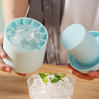 Forma de Gelo de Silicone Redonda com Tampa Homedec