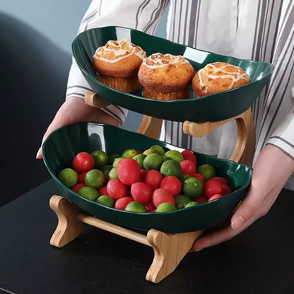 Fruteira de Mesa Cesta de Fruta Bambu Homedec