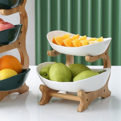 Fruteira de Mesa Cesta de Fruta Bambu Homedec