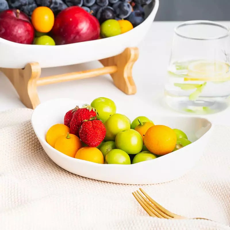 Fruteira de Mesa Cesta de Fruta Bambu Homedec