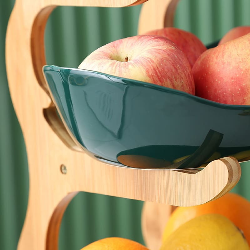 Fruteira de Mesa Cesta de Fruta Bambu Homedec