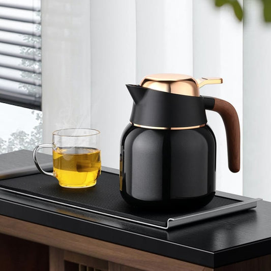Garrafa Térmica para Café Chá de Inox e Cerâmica 1000ml Homedec