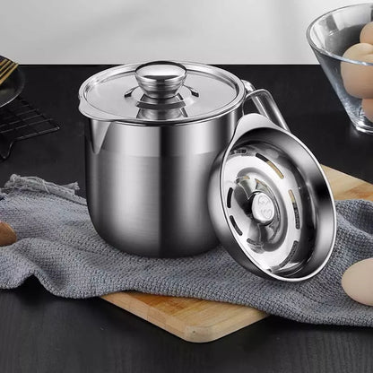 Jarra de Inox Separador de Gema com Tampa Homedec