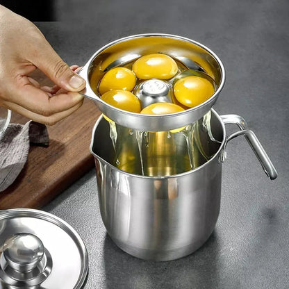 Jarra de Inox Separador de Gema com Tampa Homedec