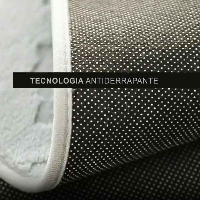 o jogo de tapetes para banheiros conta com a tecnologia antiderrapante
