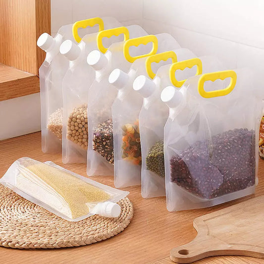 Kit 10 Sacos de Armazenamento Dispenser de Alimentos Homedec