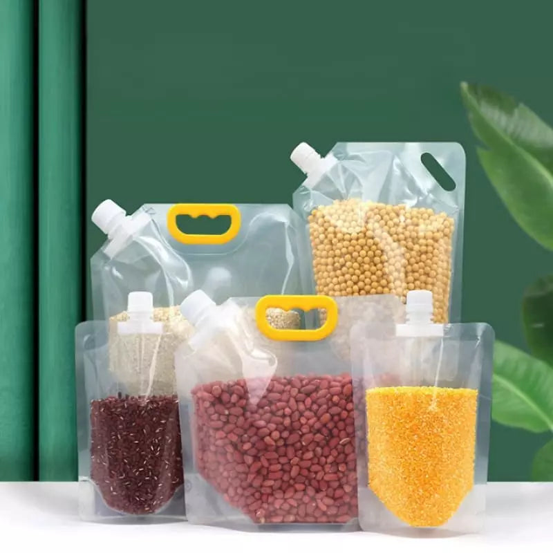 Kit 10 Sacos de Armazenamento Dispenser de Alimentos Homedec