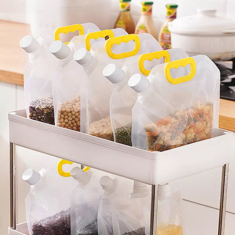 Kit 10 Sacos de Armazenamento Dispenser de Alimentos Homedec
