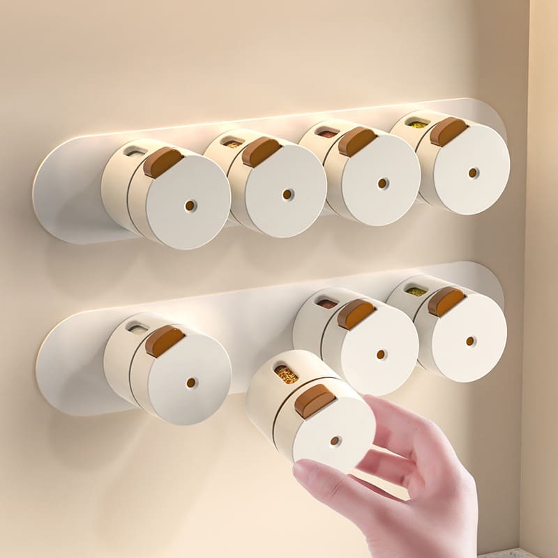 Kit 6 Porta Temperos e Condimentos de Parede Magnético Homedec