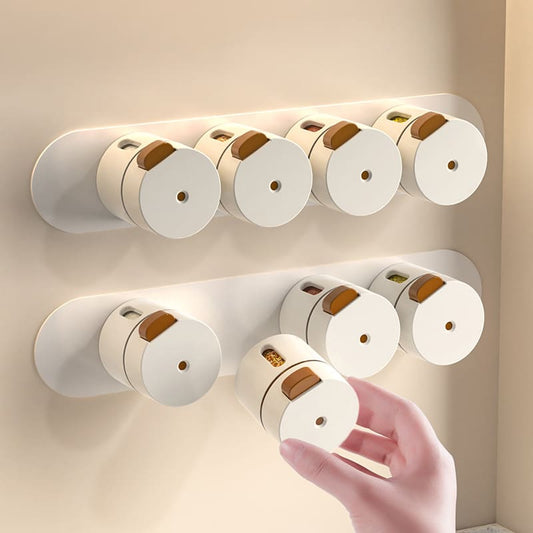Kit 6 Porta Temperos e Condimentos de Parede Magnético Homedec