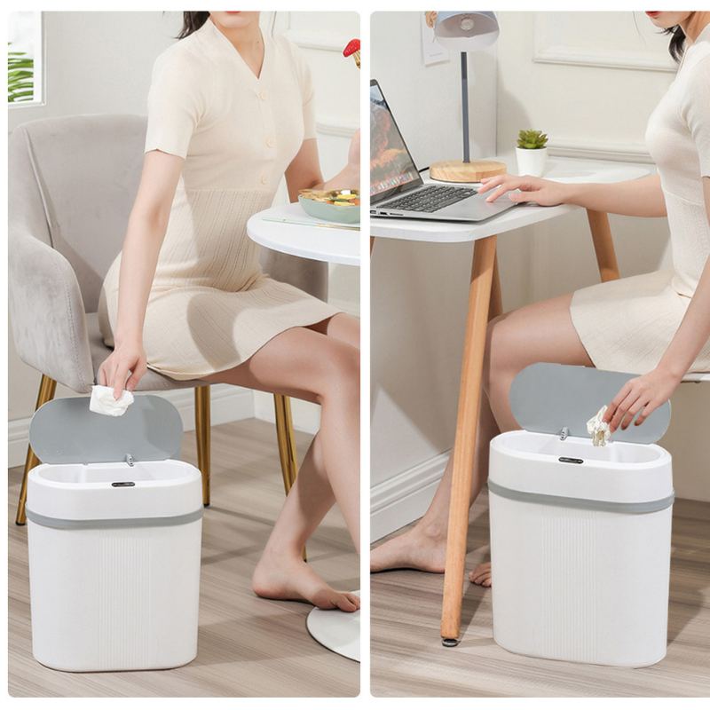 lixeira automática com sensor inteligente só aproximar para abrir a tampa