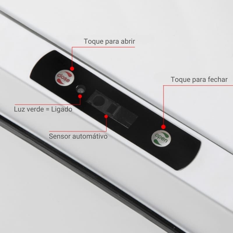 Lixeira para Banheiro e Cozinha Automática com Sensor 15L Homedec