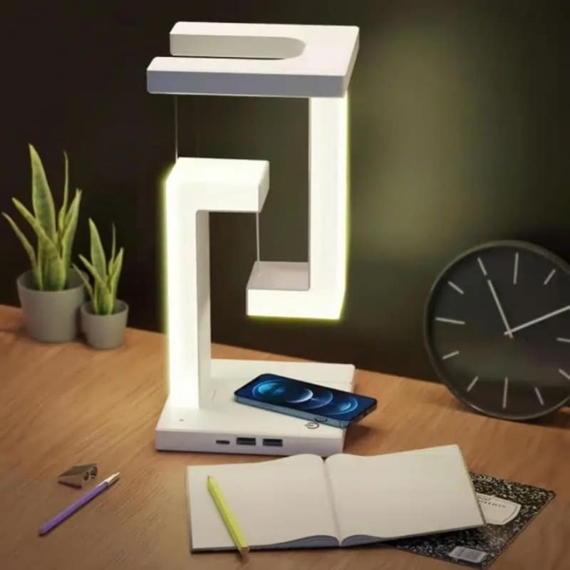 Luminária de Mesa + Carregador Iphone Samsung por Indução Homedec