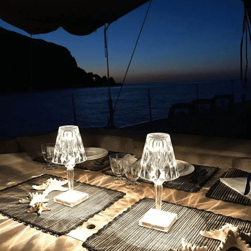 Luminária de Mesa LED Diamante USB 3 em 1 Sem Fio Homedec
