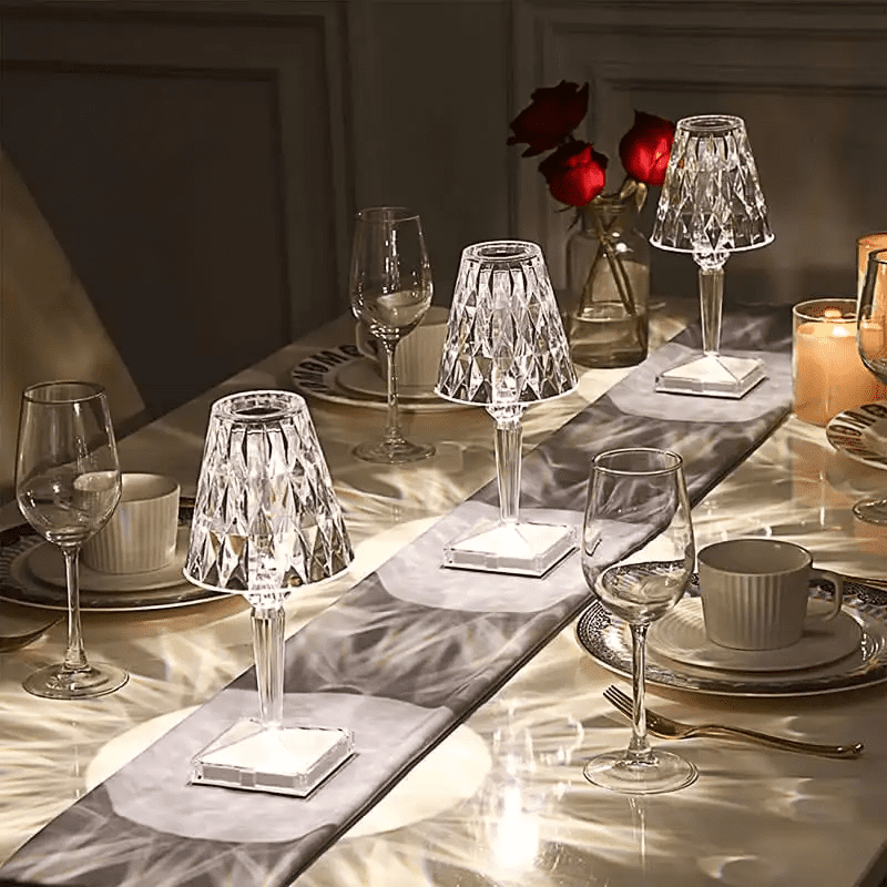 Luminária de Mesa LED Diamante USB 3 em 1 Sem Fio Homedec