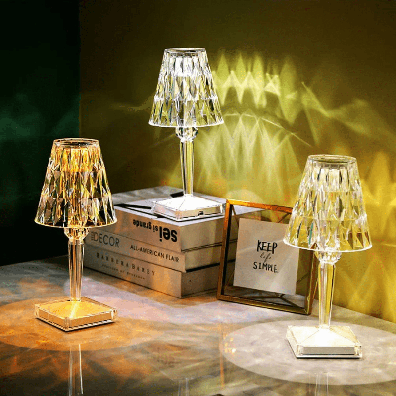 Luminária de Mesa LED Diamante USB 3 em 1 Sem Fio Homedec