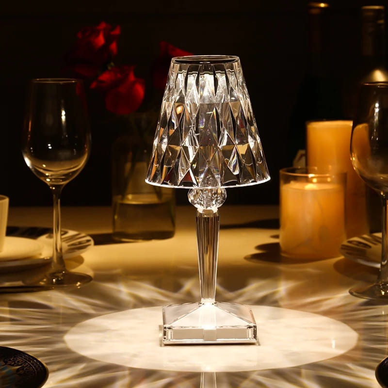 Luminária de Mesa LED Diamante USB 3 em 1 Sem Fio Homedec