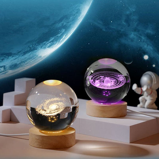 Luminária de Mesa LED Luz Noturna 3D Bola Cristal Homedec