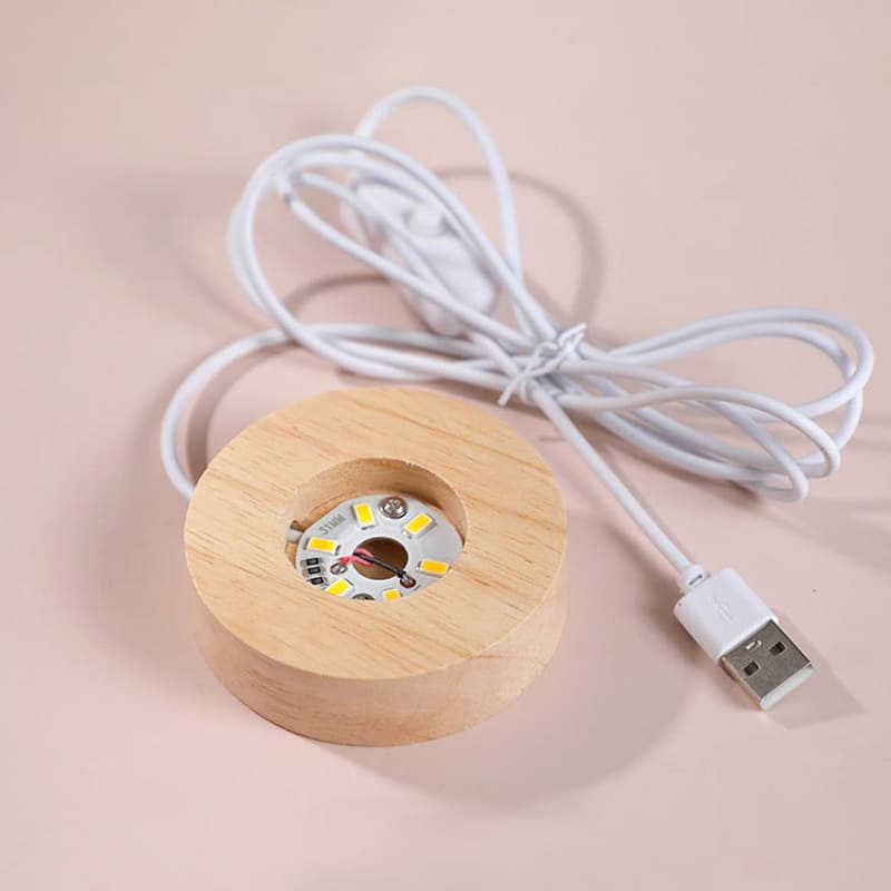 Luminária de Mesa LED Luz Noturna 3D Bola Cristal Homedec