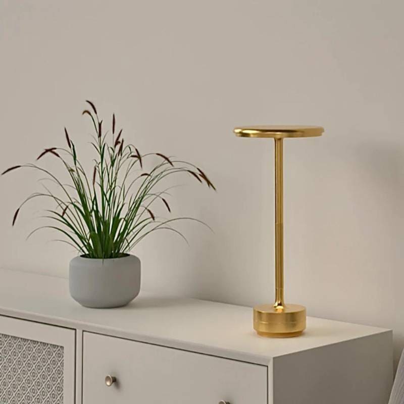 Luminária de Mesa LED Sem Fio Metal Recarregável Homedec