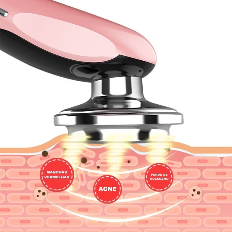 Massageador Elétrico Facial Aparelho de Massagem Multifuncional Homedec