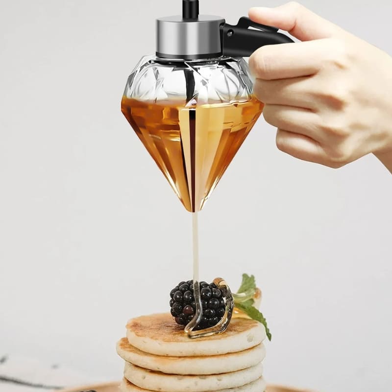 Meleira de Vidro Porta Mel Dispenser com Base Homedec