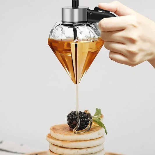 Meleira de Vidro Porta Mel Dispenser com Base Homedec