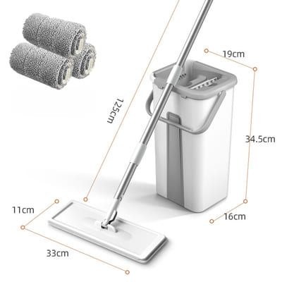 Mop de Limpeza Esfregão Mop Giratório com Balde Homedec