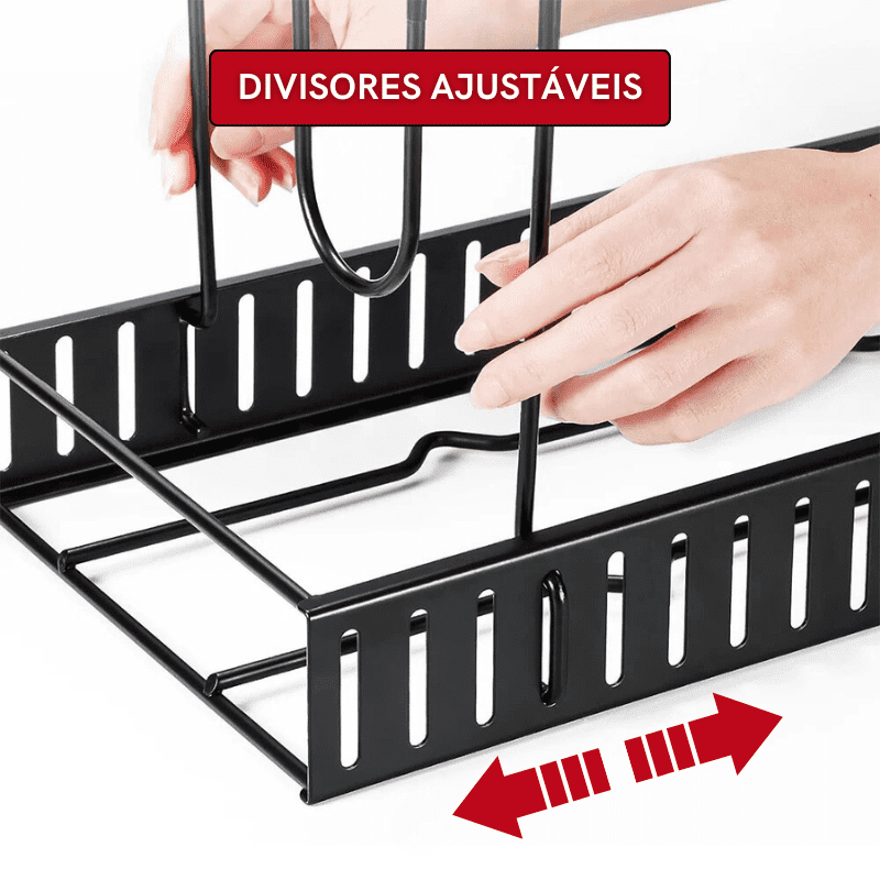 Organizador de Panelas e Tampas Armário de Cozinha Homedec