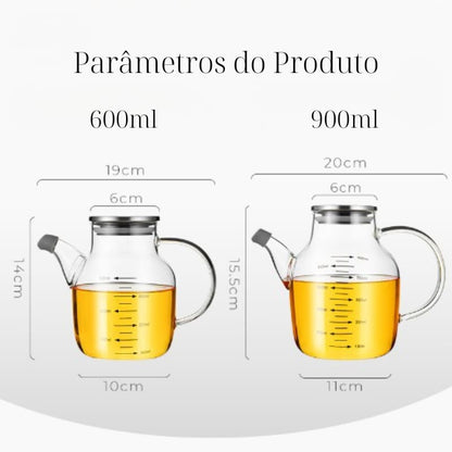 Porta Azeite e Vinagre de Vidro 1 Unidade Homedec