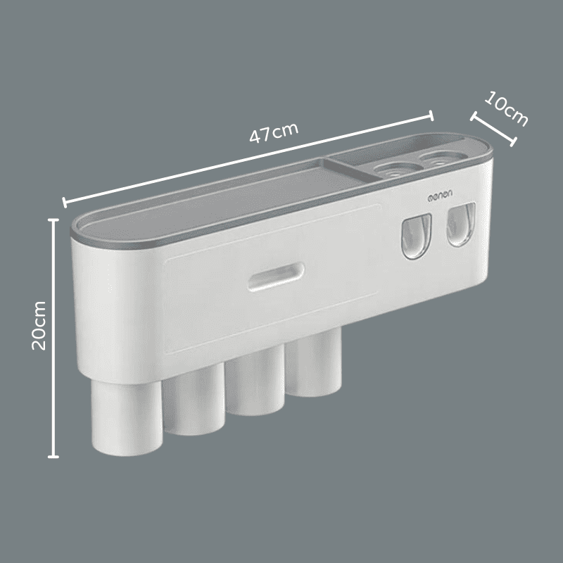 Porta Escova de Dente Dispenser com Gaveta e Copos Homedec