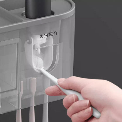 Porta Escova de Dente Dispenser com Gaveta e Copos Homedec