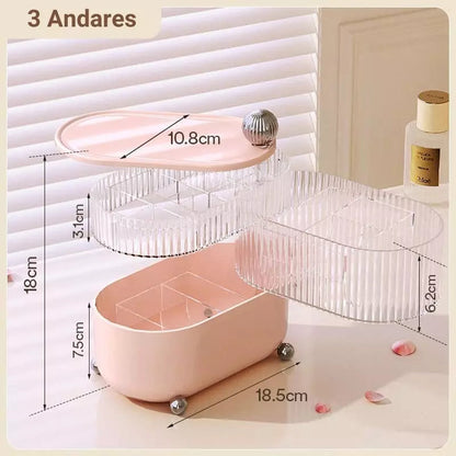 Porta Joias e Organizador de Joias Acrílico com Divisórias Homedec