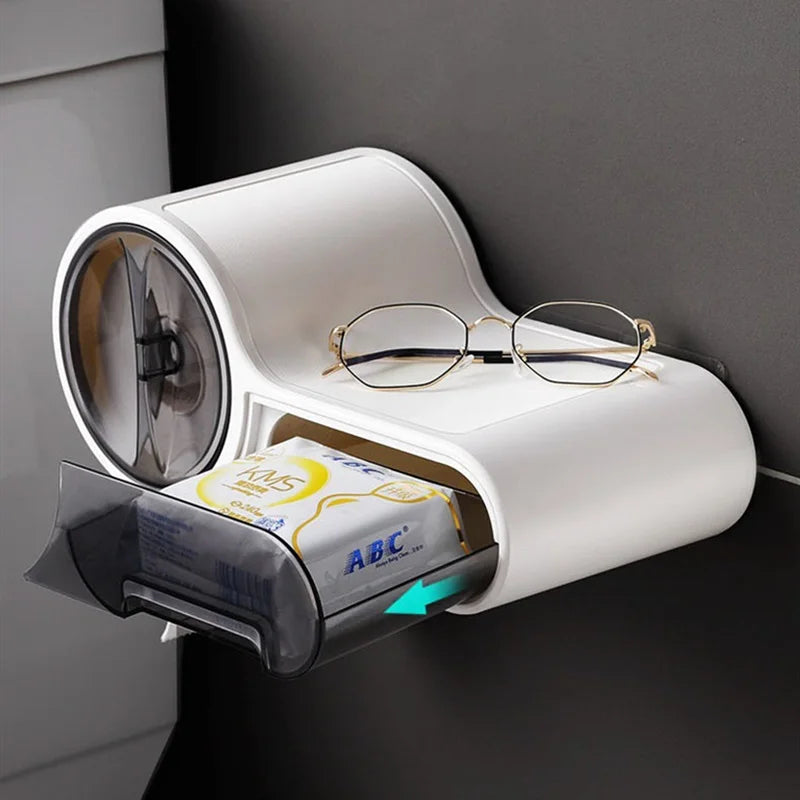 Porta Papel Higiênico Suporte Papel Higiênico com Gaveta Homedec