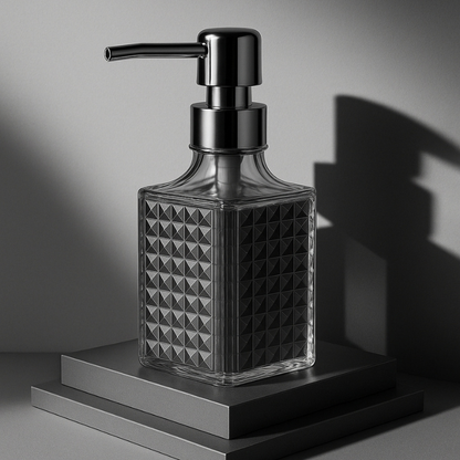 porta sabonete liquido de luxo transparente vitrine