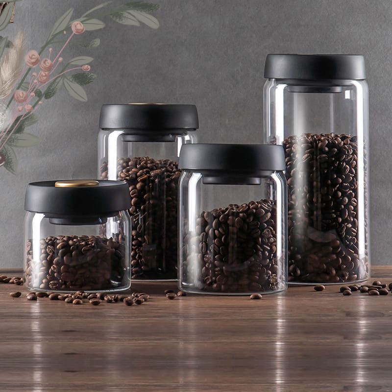 Pote de Vidro com Tampa Hermética Café a Vácuo Homedec