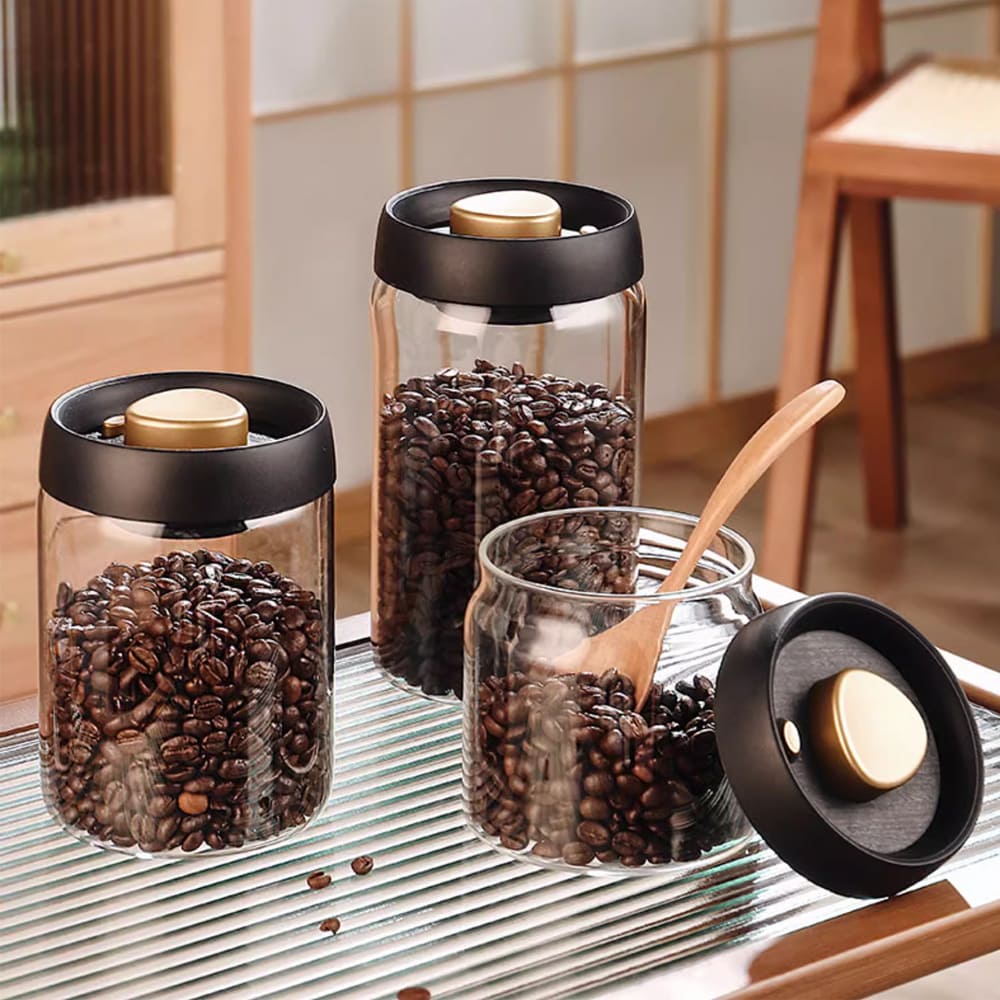 Pote de Vidro com Tampa Hermética Café a Vácuo Homedec