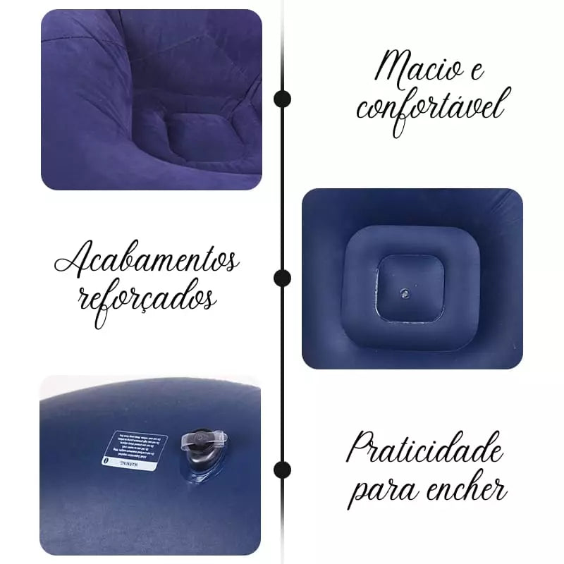 Puff para Sala Redondo Inflável Homedec